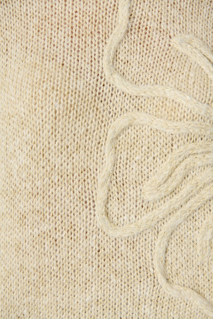 Zoe Knit in Beige Lurex Wool Blend