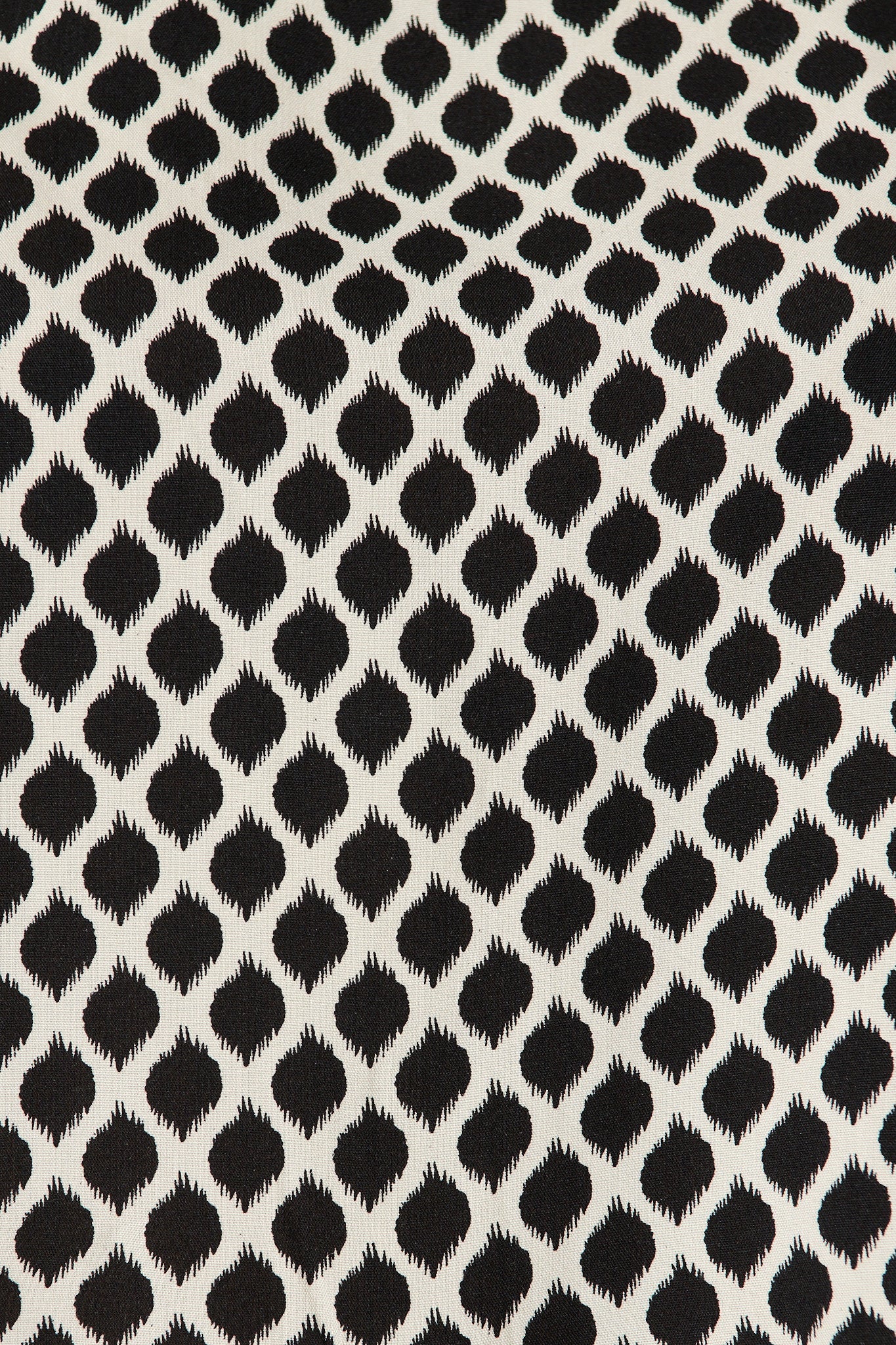 Leona Top in Black and Cream Geometric Print