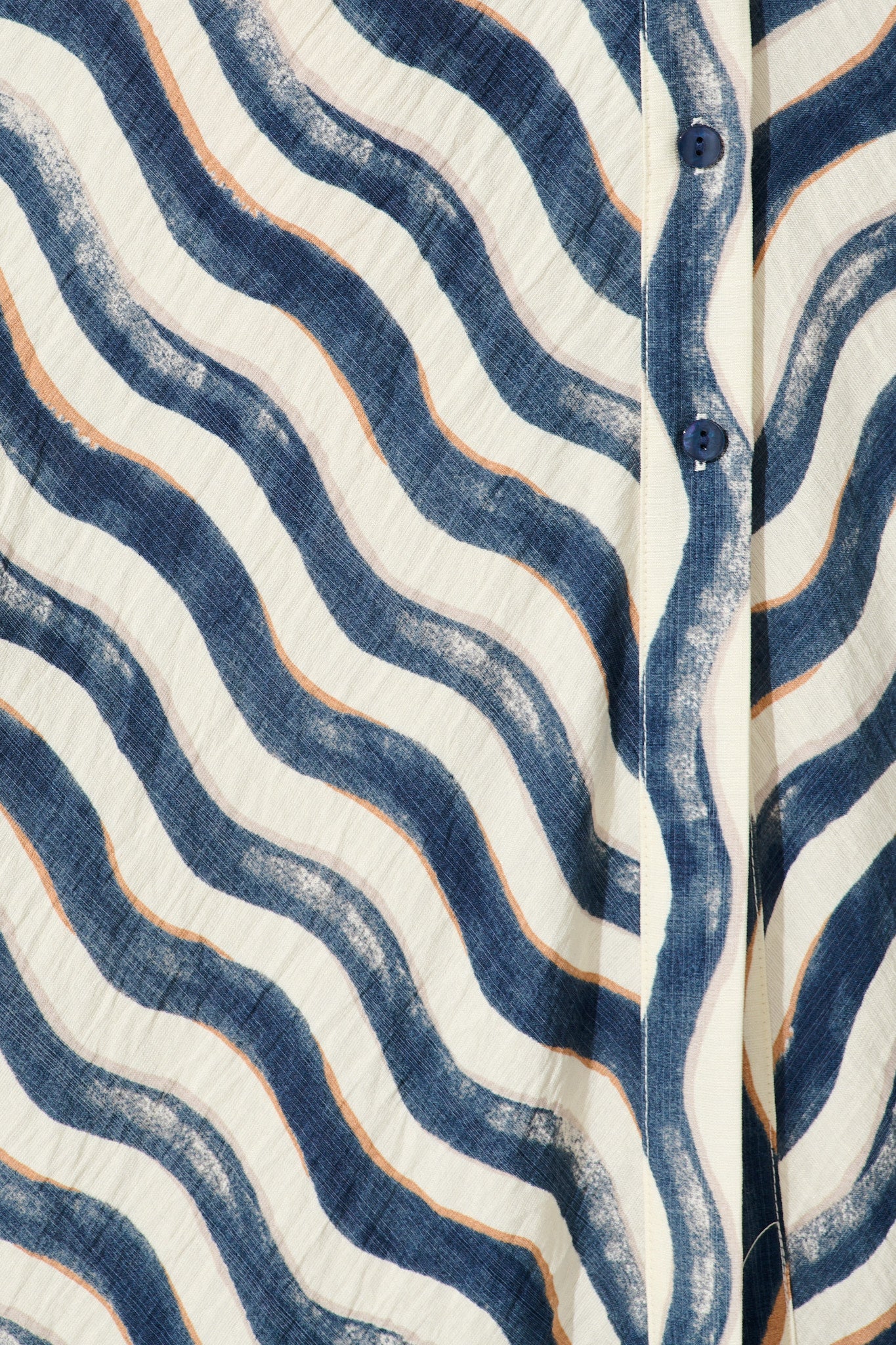 Tia Maxi Shirt Dress in Navy Swirl Print