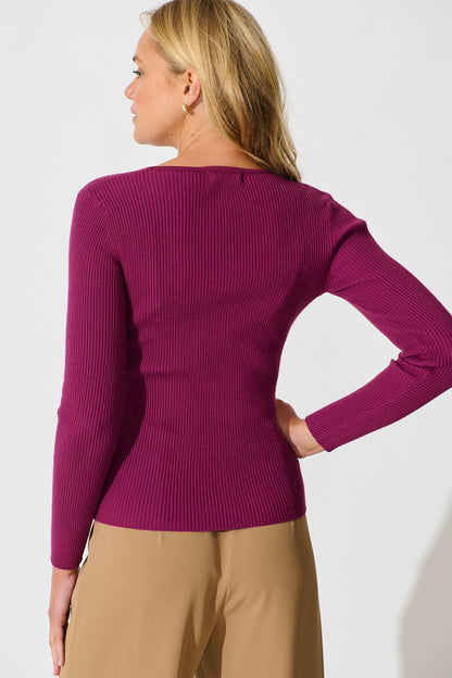 Dover Heights Knit In Wine