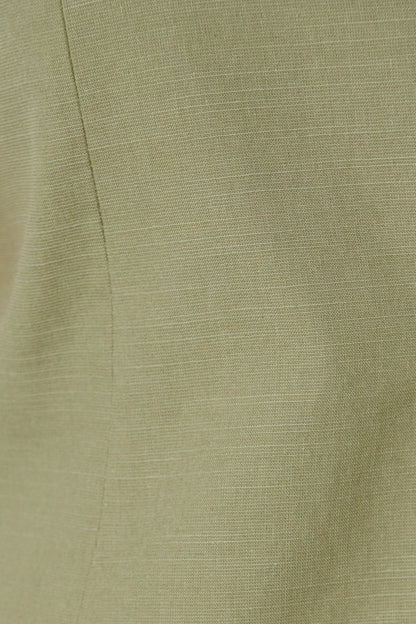 Elira Vest In Khaki Linen Blend