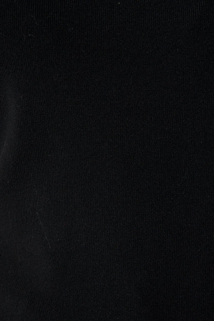 Louisa Knit Top in Black Wool Blend