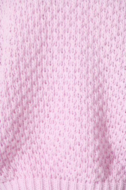 Mira Knit Cardigan In Pastel Multi Wool Blend