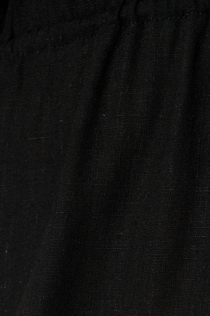 Powers Playsuit In Black Linen Blend