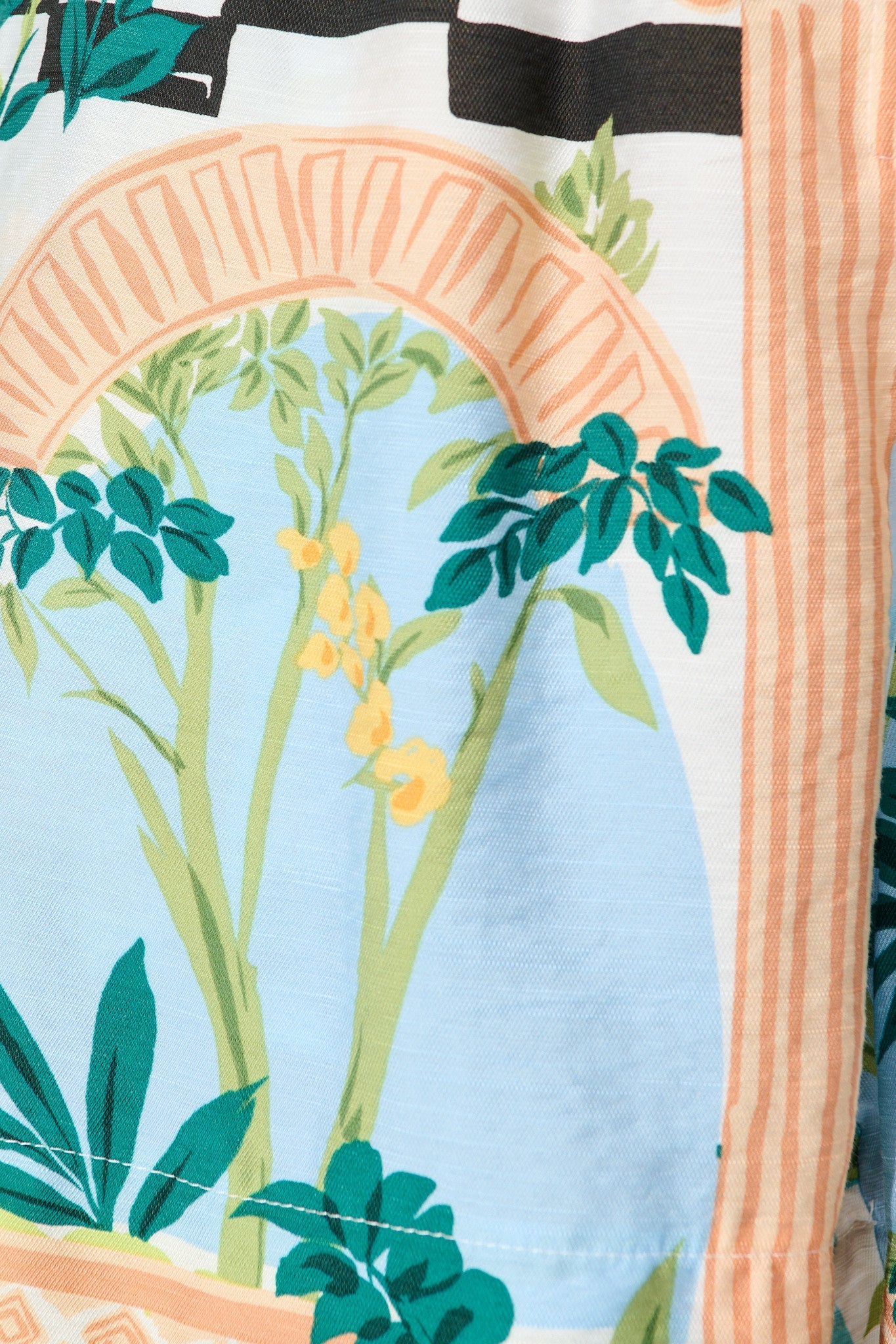 Maui Playsuit In White Multi Print