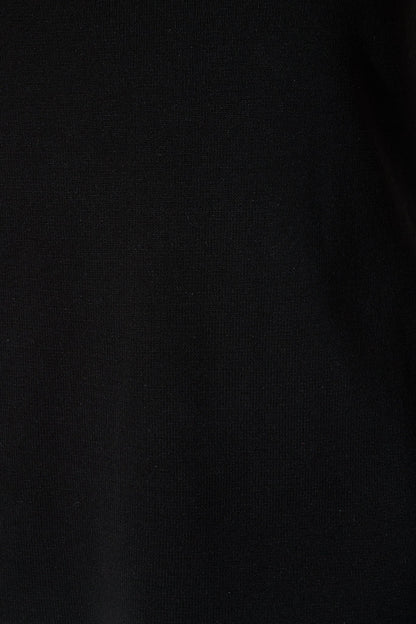 Winona Knit Top in Black with White Contrast