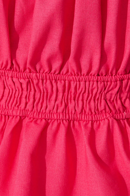 Rosella Top in Pink Linen Blend