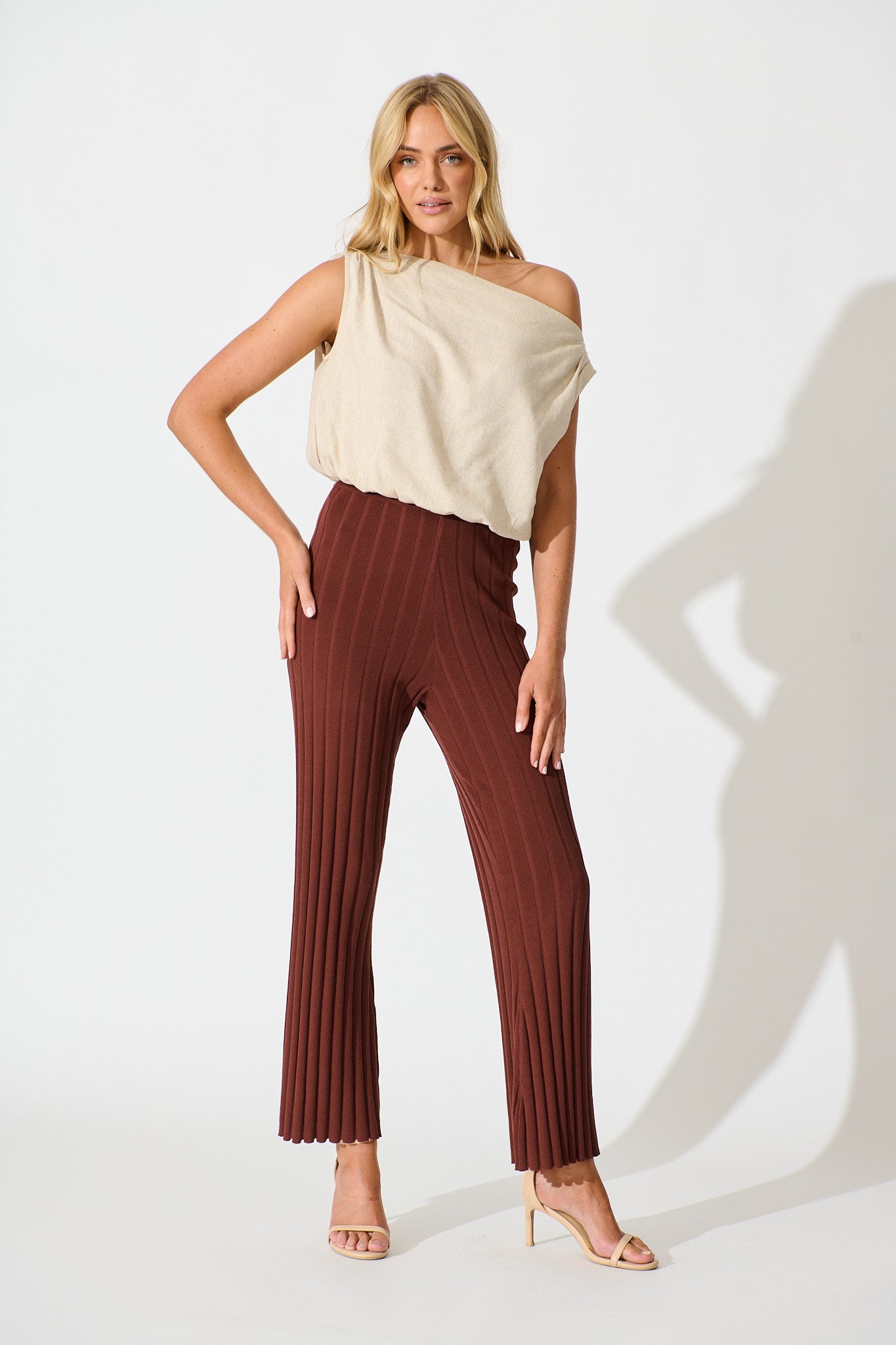 Soraya Knit Pant in Chocolate
