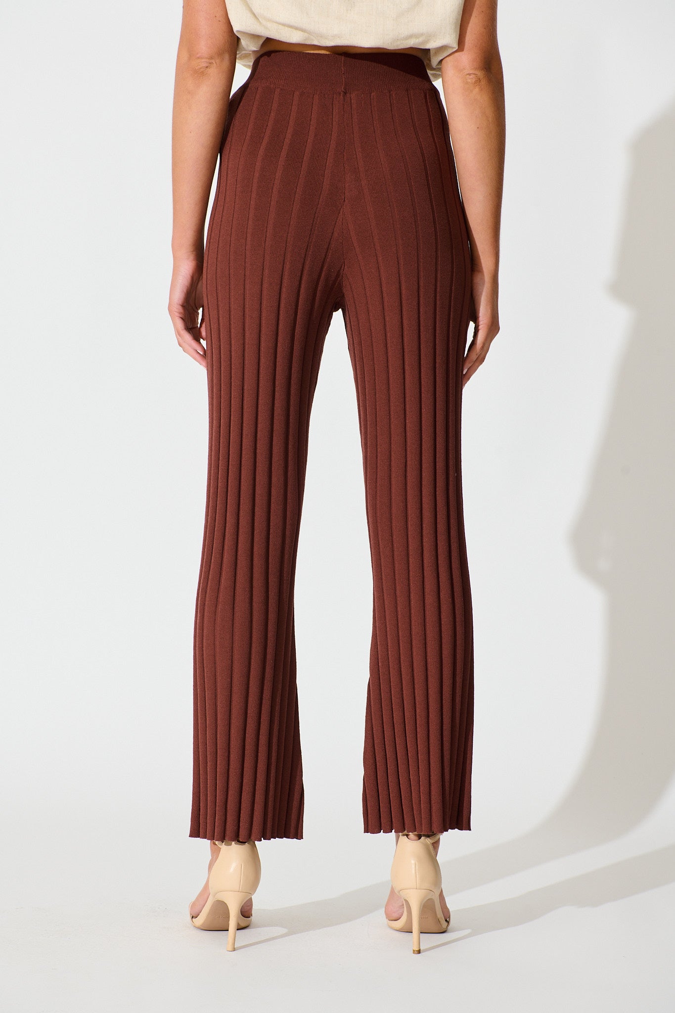 Soraya Knit Pant in Chocolate