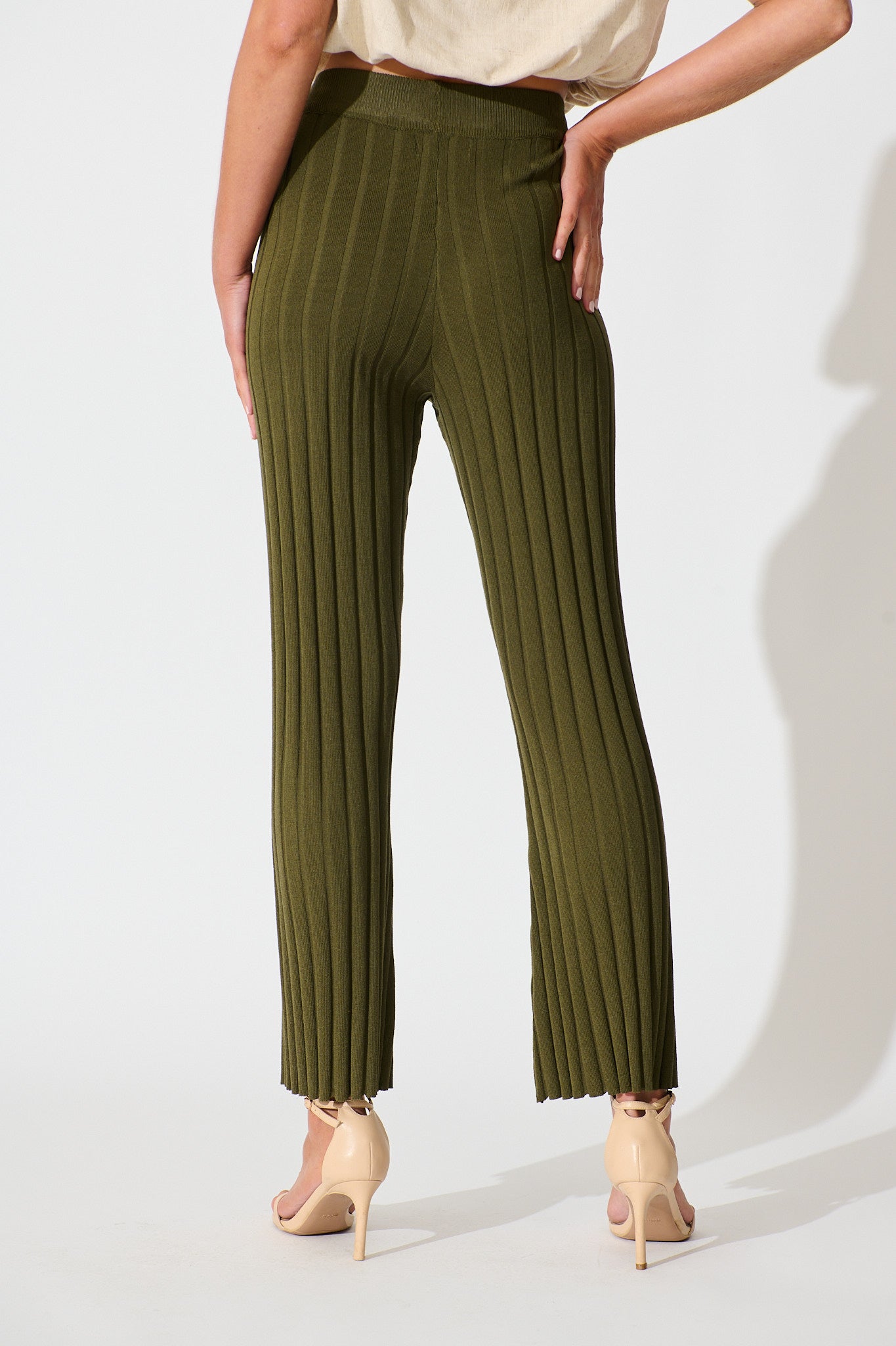 Soraya Knit Pant in Khaki