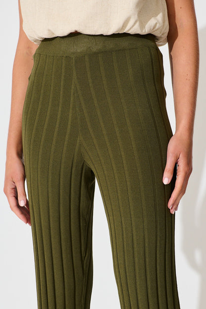 Soraya Knit Pant in Khaki
