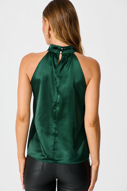 Amour Top in Emerald Satin