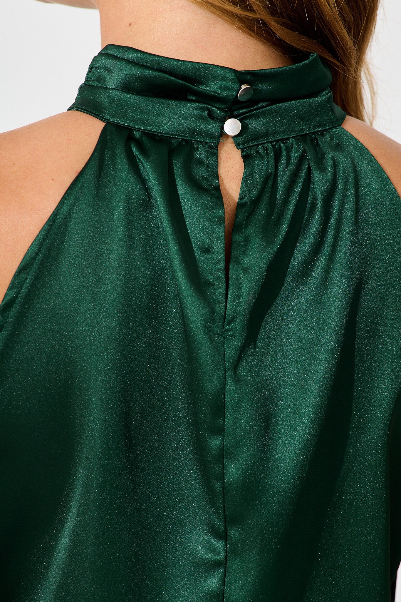 Amour Top in Emerald Satin