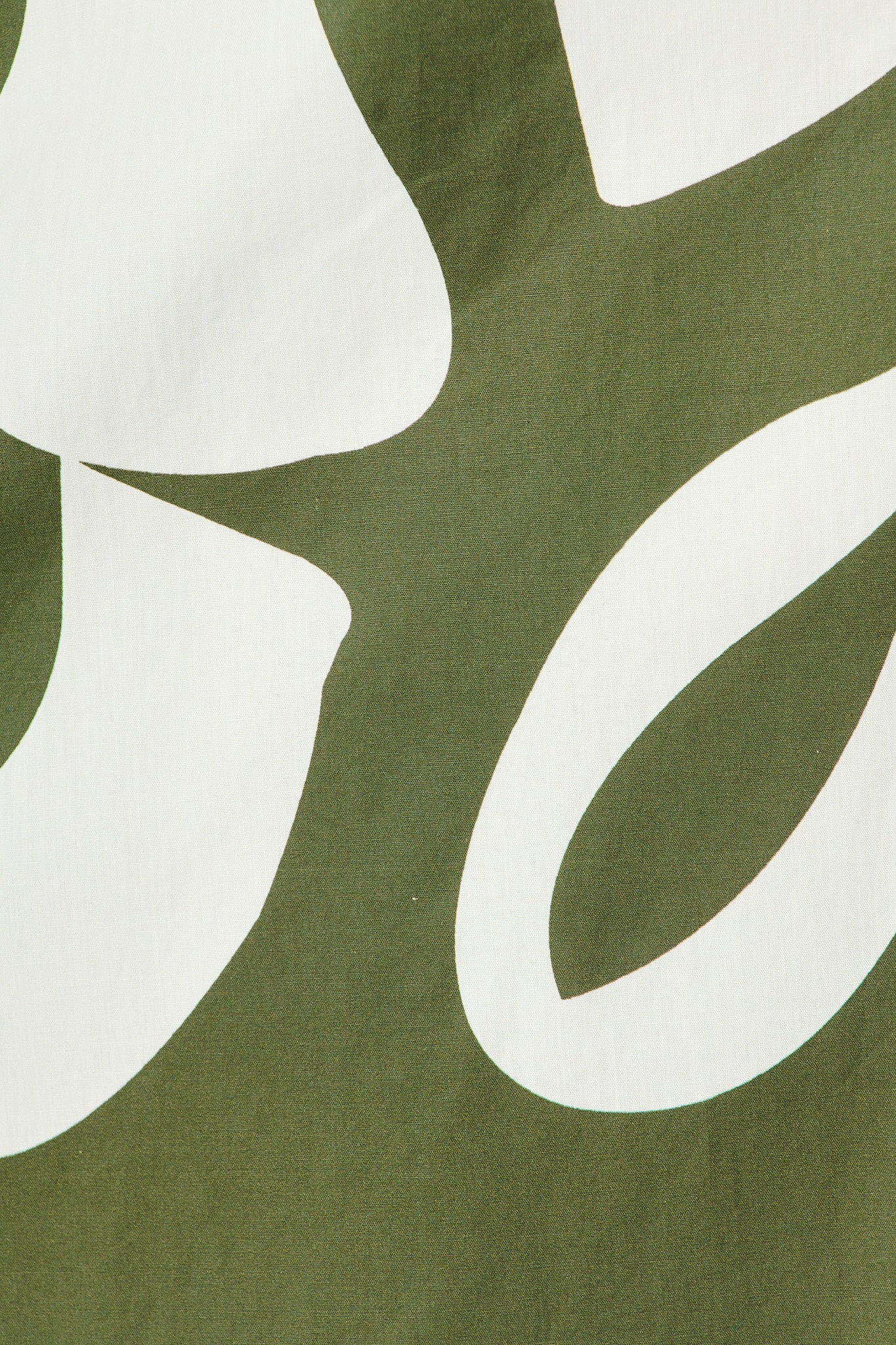 Hailey Dress in Green and Ivory Print Cotton