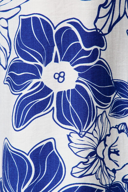Della Pant in Cobalt Floral