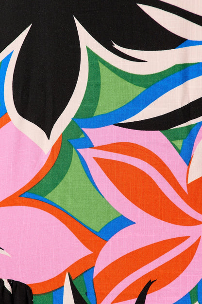 Rosita Dress in Black Multi