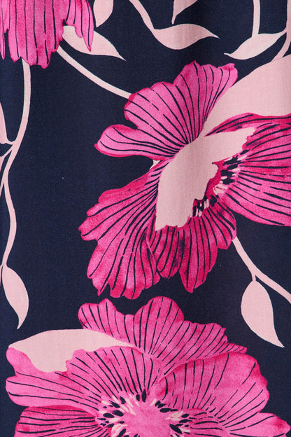 Pretoria Pant In Navy with Pink Floral