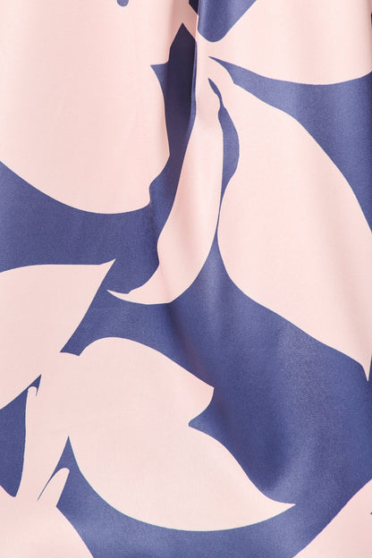 Callia Shirt in Navy with Blush Print