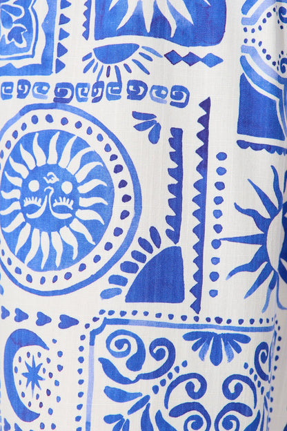 Chelsea Pant in Blue Print