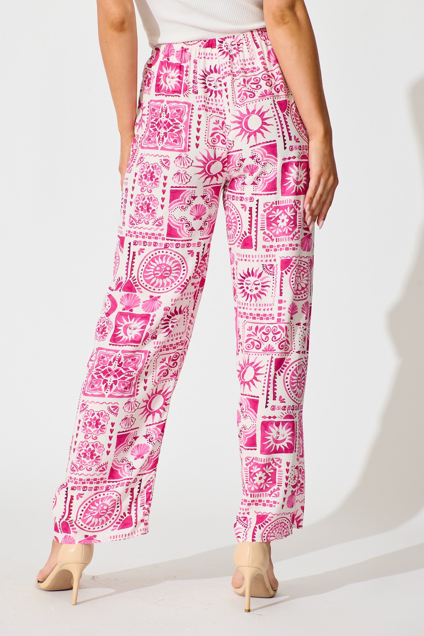 Chelsea Pant in Pink Print