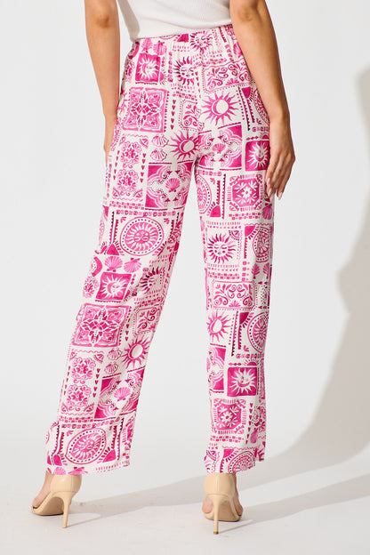 Chelsea Pant in Pink Print