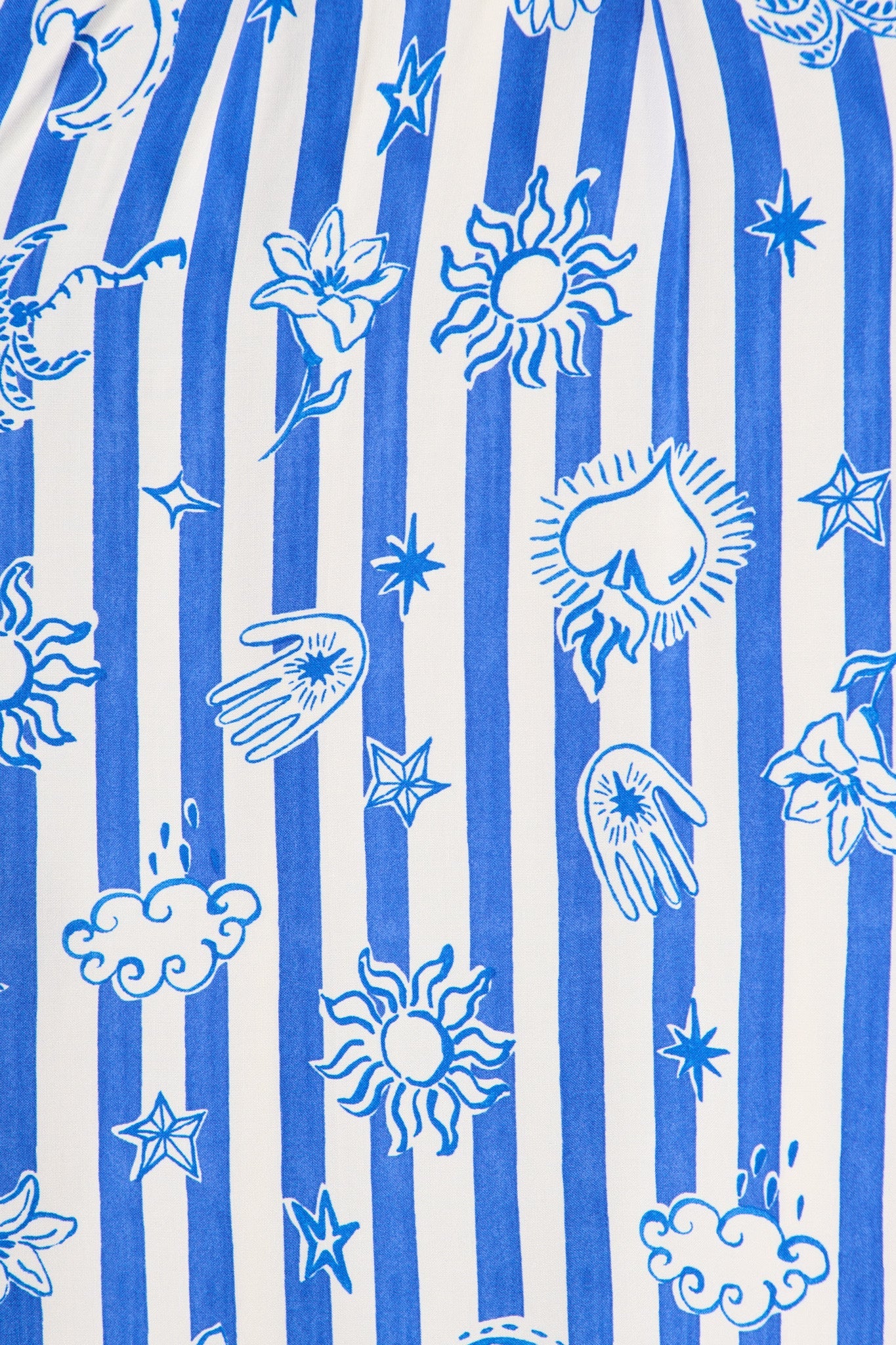 Eden Midi Shirt Dress in Blue and White Stripe Print