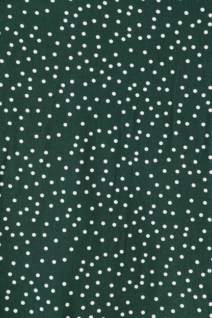 Melody Midi Dress In Emerald With White Spot