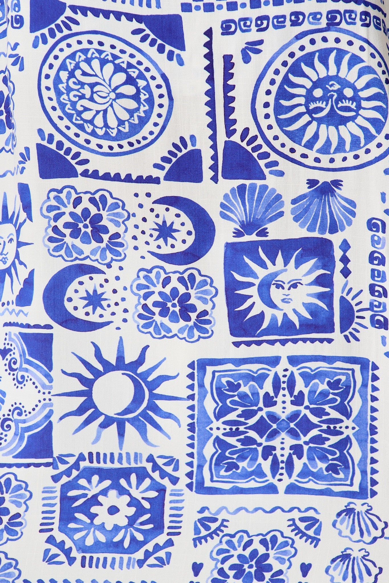 Eluna Cami Top in Blue Tile Print