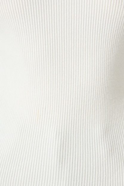 Levine Knit In White Cotton Blend
