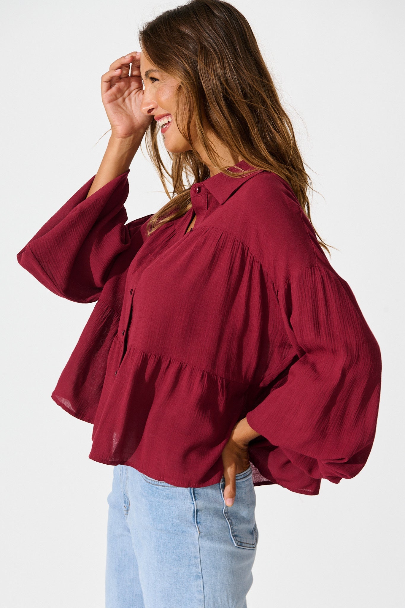 Luella Shirt in Wine
