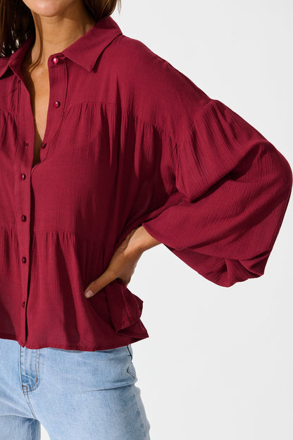 Luella Shirt in Wine