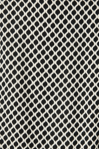 Goldie Wide Leg Pant in Black and Cream Geometric Print