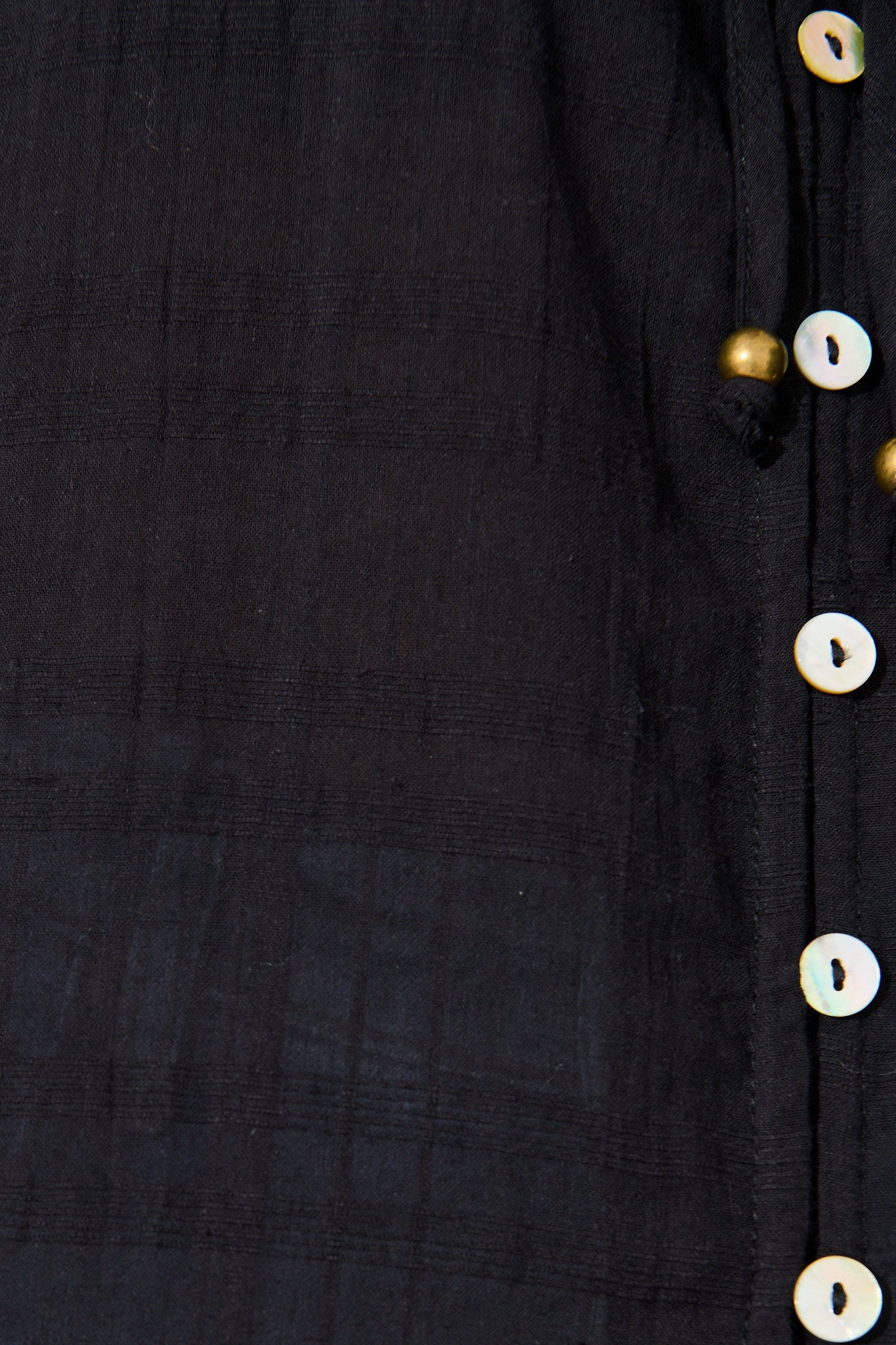 Donelle Shirt in Black Cotton