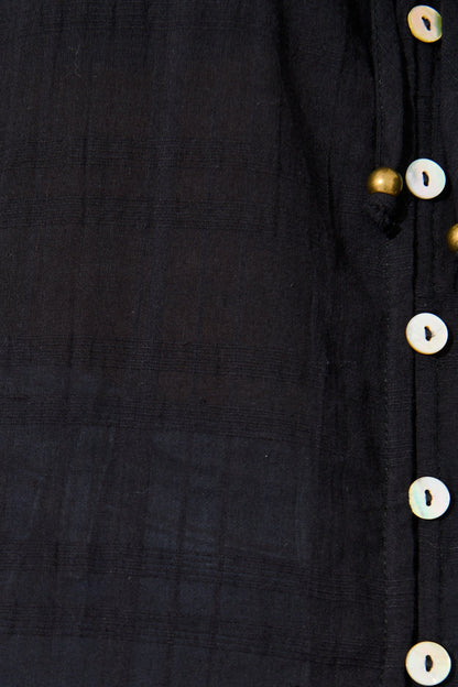 Donelle Shirt in Black Cotton