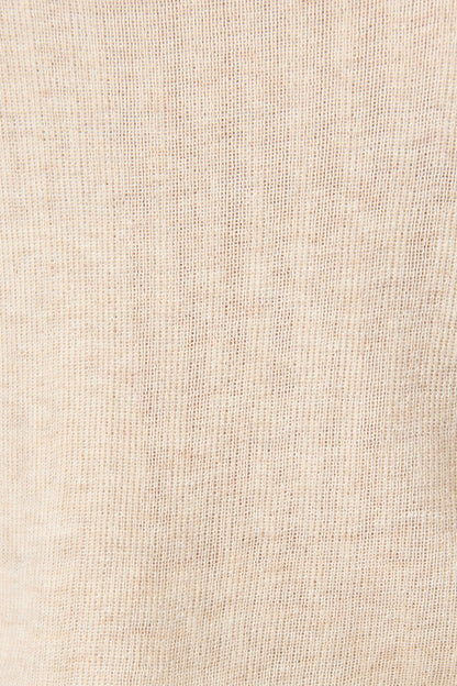 Opal Knit Top in Beige Cotton Blend