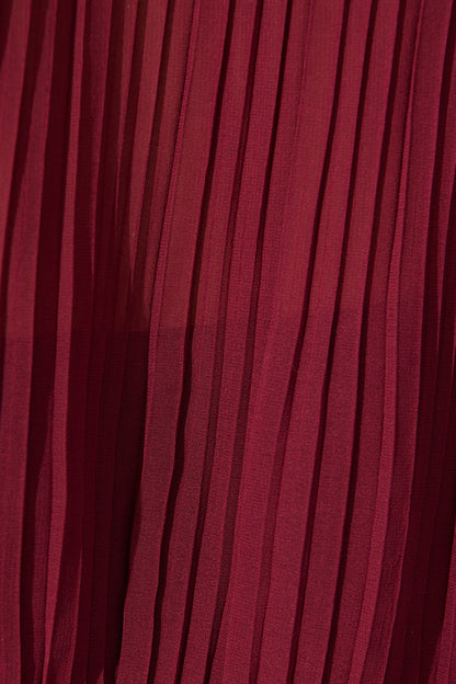 Vada Top in Wine Pleated Chiffon