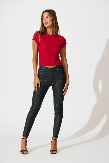 Devoted Top in Red Lace