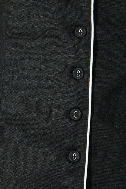 Allure Dress in Black Linen