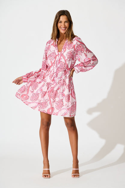 Suri Dress in Pink Floral Print