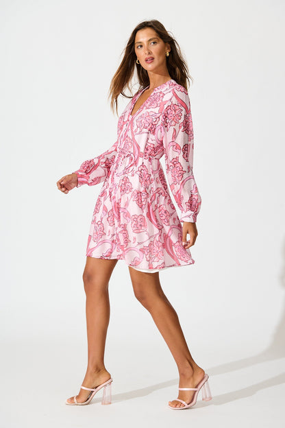 Suri Dress in Pink Floral Print