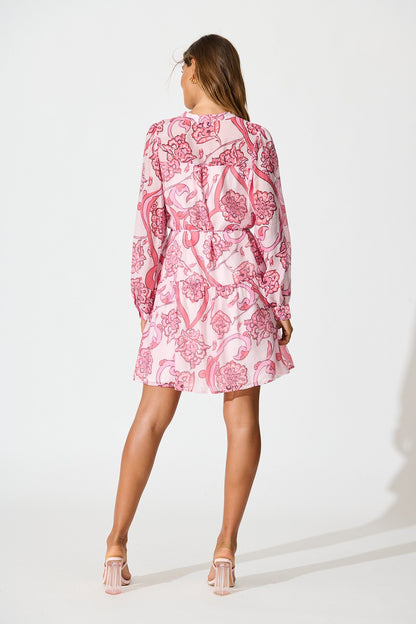 Suri Dress in Pink Floral Print