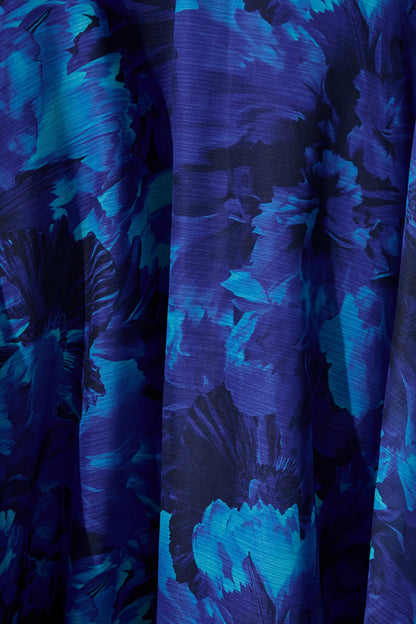 Martina Maxi Dress in Blue Watercolour Chiffon