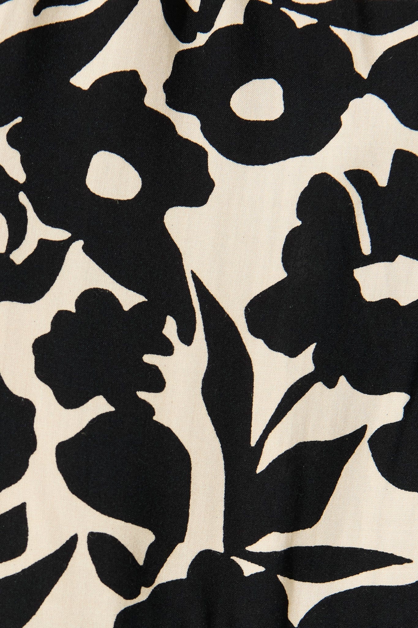 Rumours Midi Shirt Dress in Black with Cream Floral