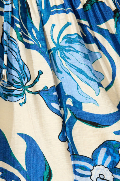 Medley Dress in Blue Floral Print