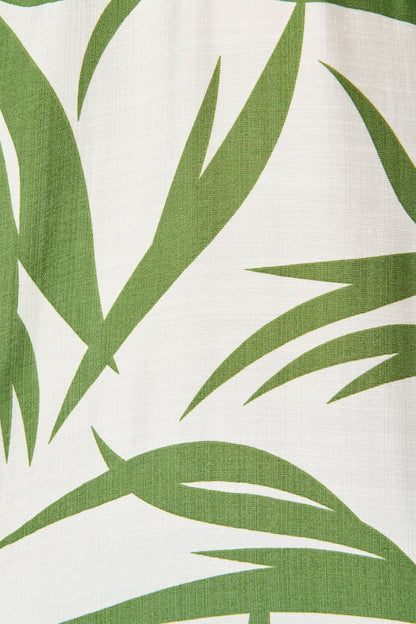 Kelsie Top in Green Leaf Print
