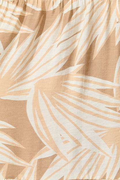 Devina Midi Dress in Neutral Multi Print