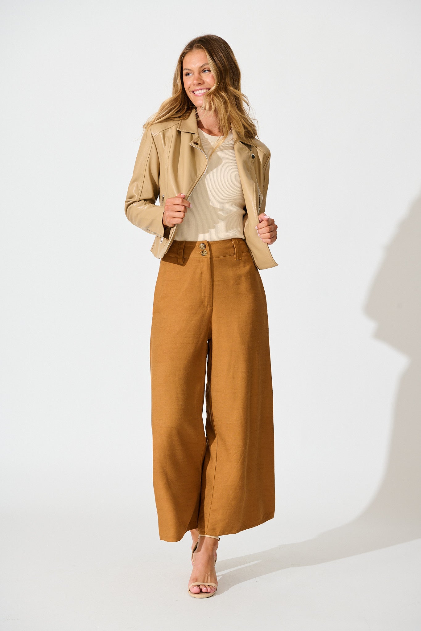 Legacy Pant in Brown Linen Blend