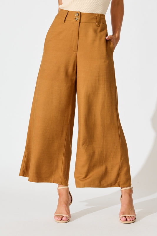 Legacy Pant in Brown Linen Blend