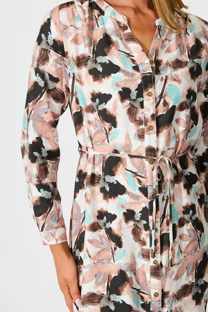 Charmed Dress in Multi Watercolour