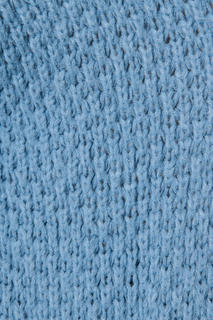 Tranquil Knit Cardigan in Dusty Blue Wool Blend